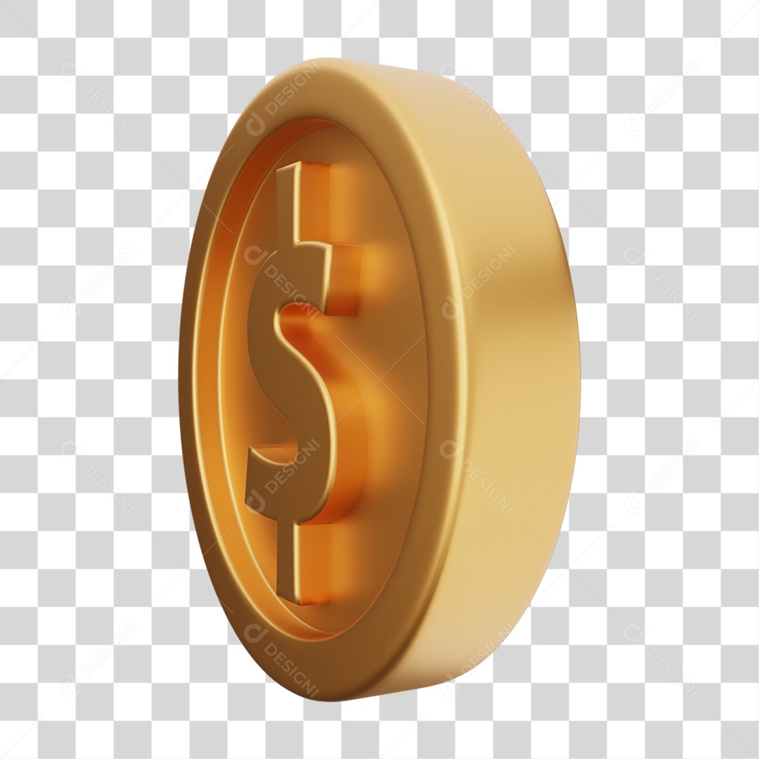 Moeda de Ouro Coin Dinheiro PNG Transparente