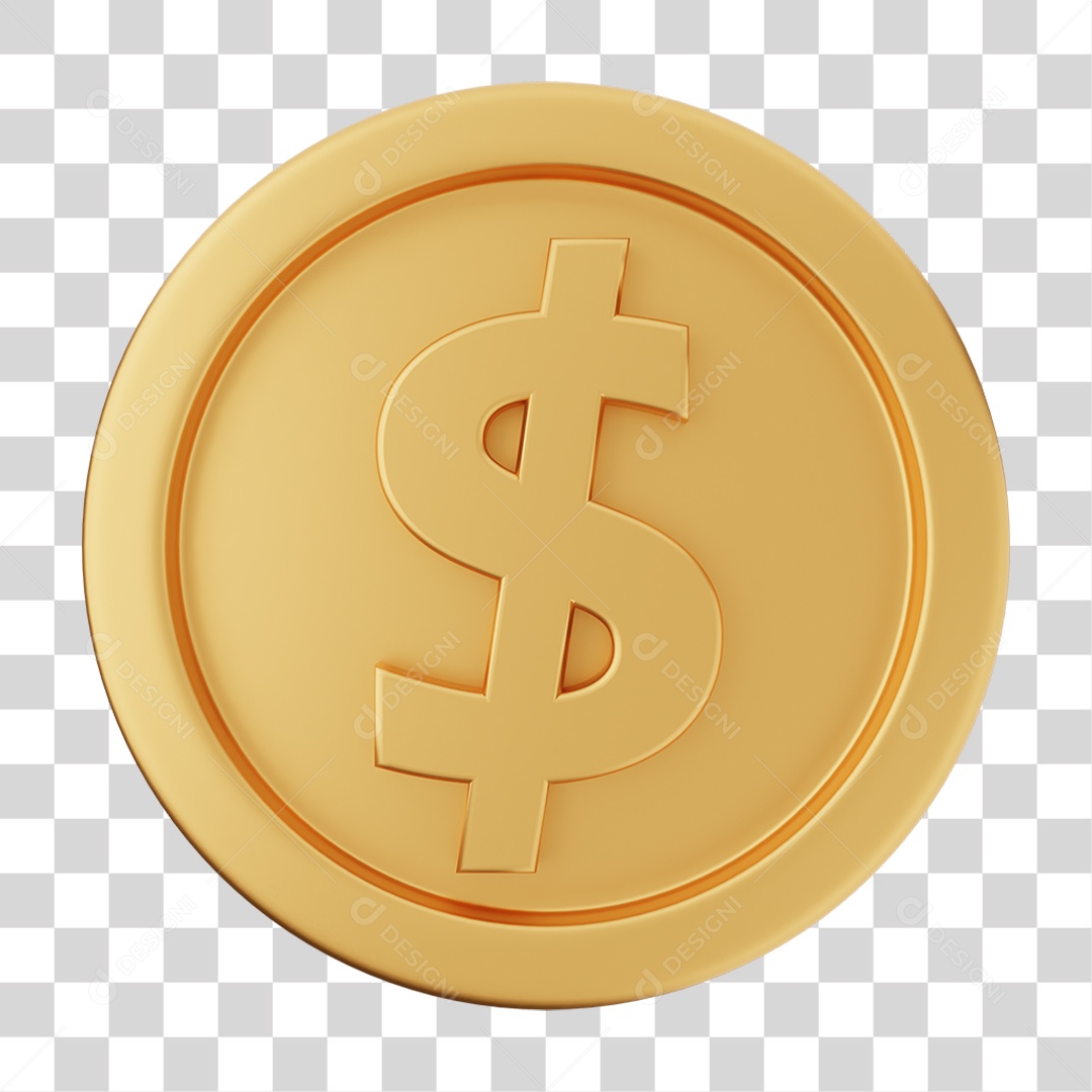Moeda de Ouro Coin Dinheiro PNG Transparente