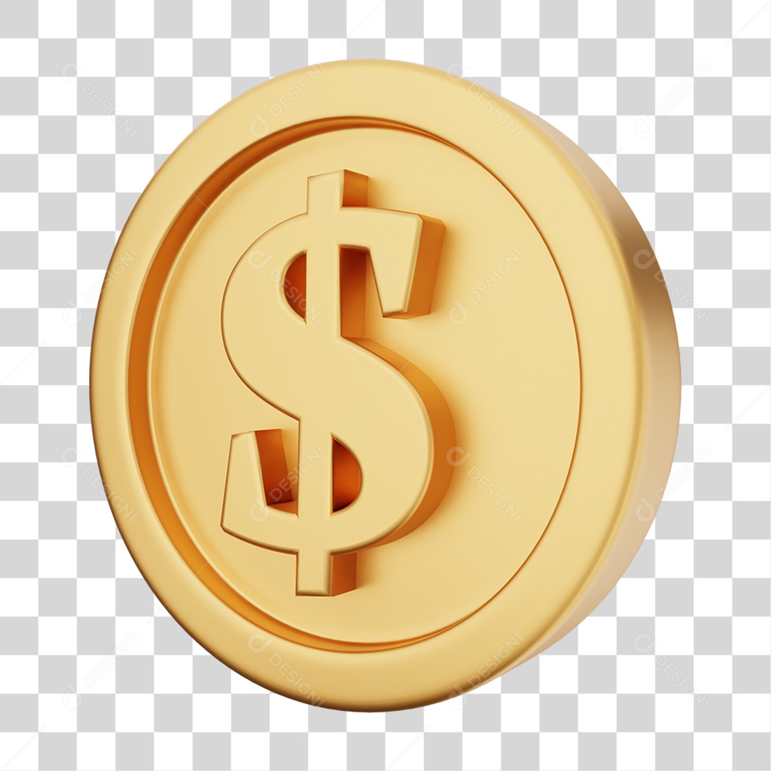 Moeda de Ouro Coin Dinheiro PNG Transparente