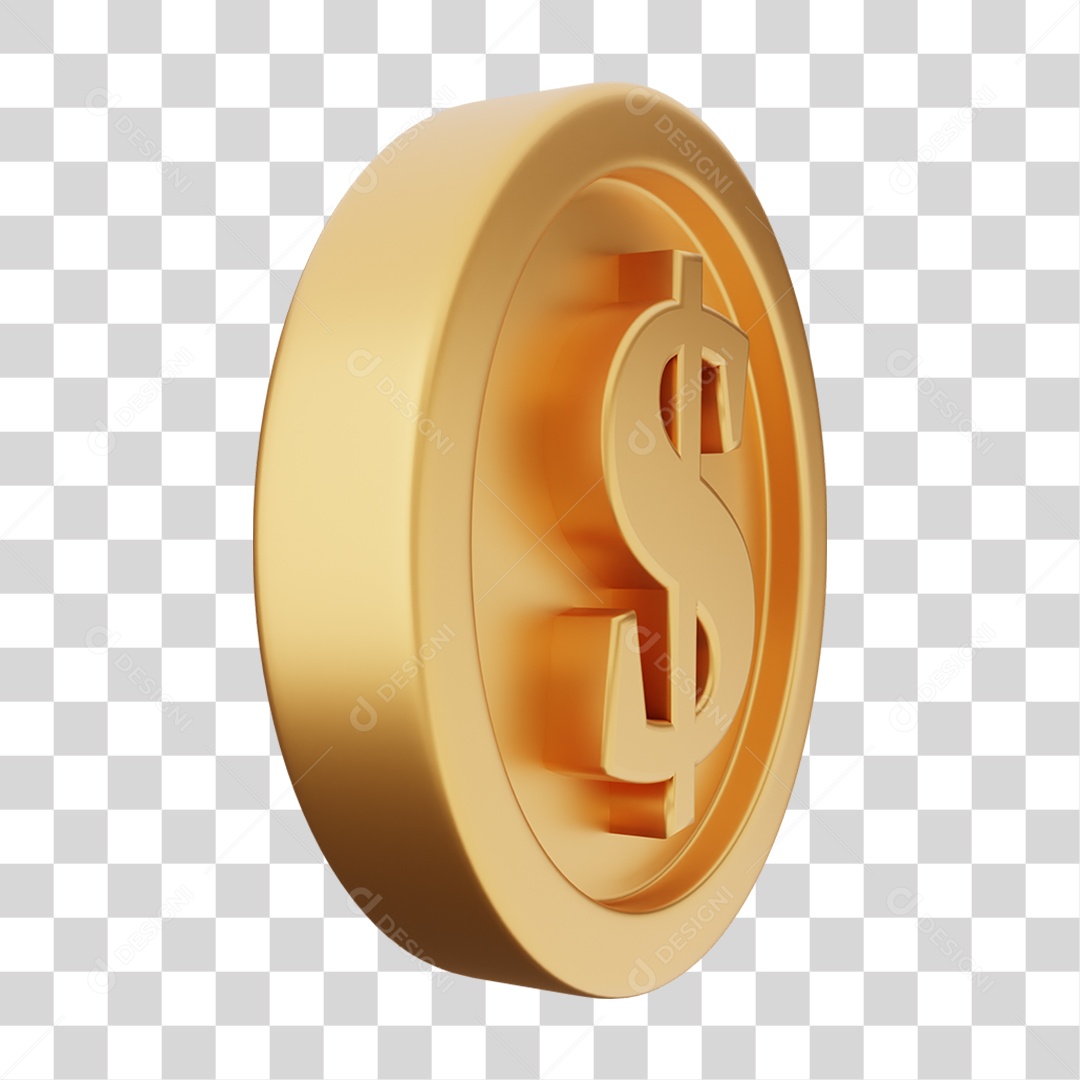 Moeda de Ouro Coin Dinheiro PNG Transparente