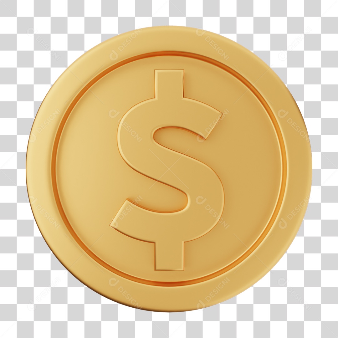 Moeda de Ouro Coin Dinheiro PNG Transparente