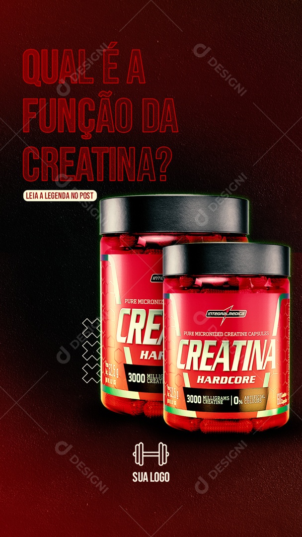 Story Qual é a Função da Creatina Social Media PSD Editável