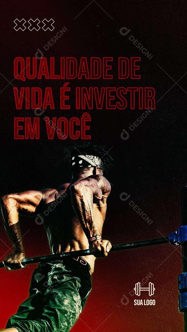 Story Qualidade de Vida é Investir em Você Social Media PSD Editável