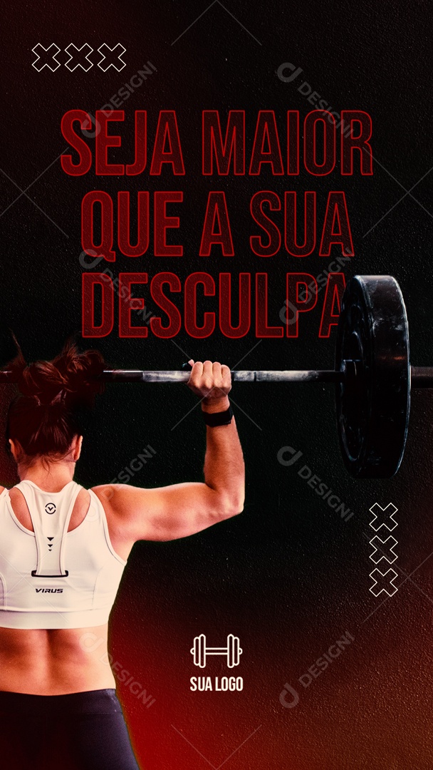 Story Seja Maior Que a Sua Desculpa Social Media PSD Editável