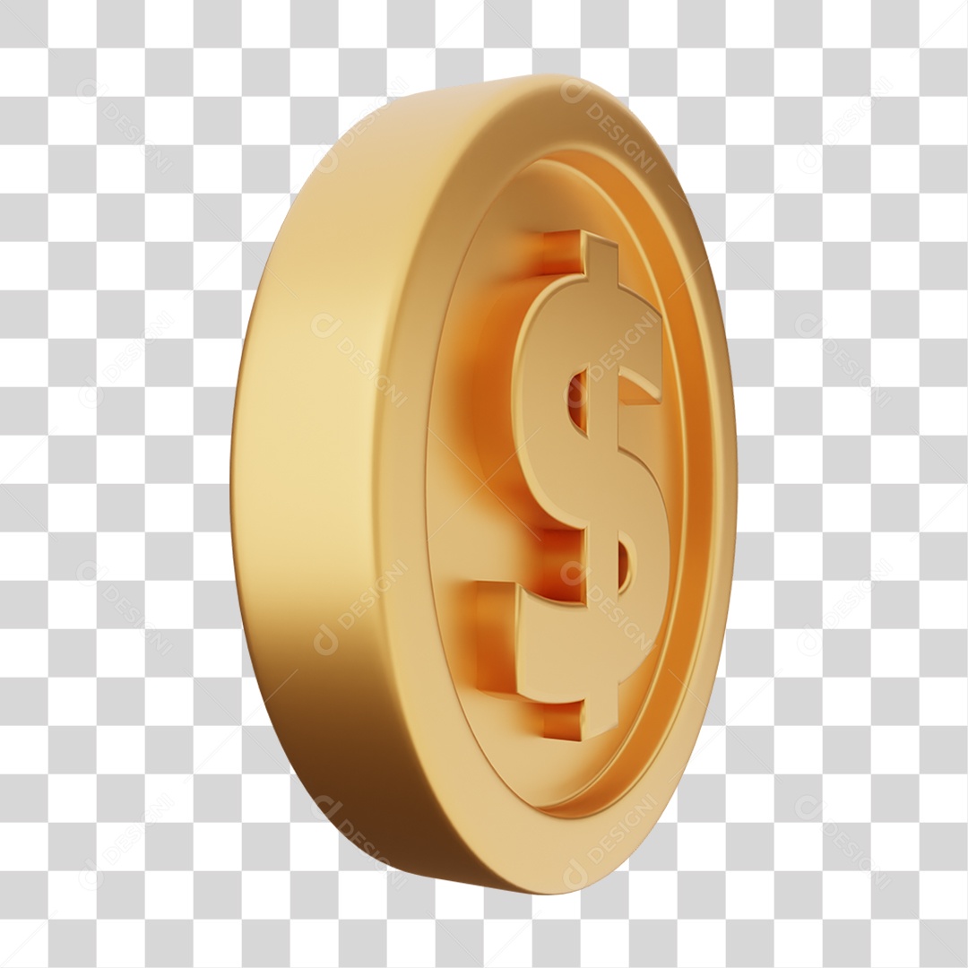 Moeda de Ouro Coin Dinheiro PNG Transparente