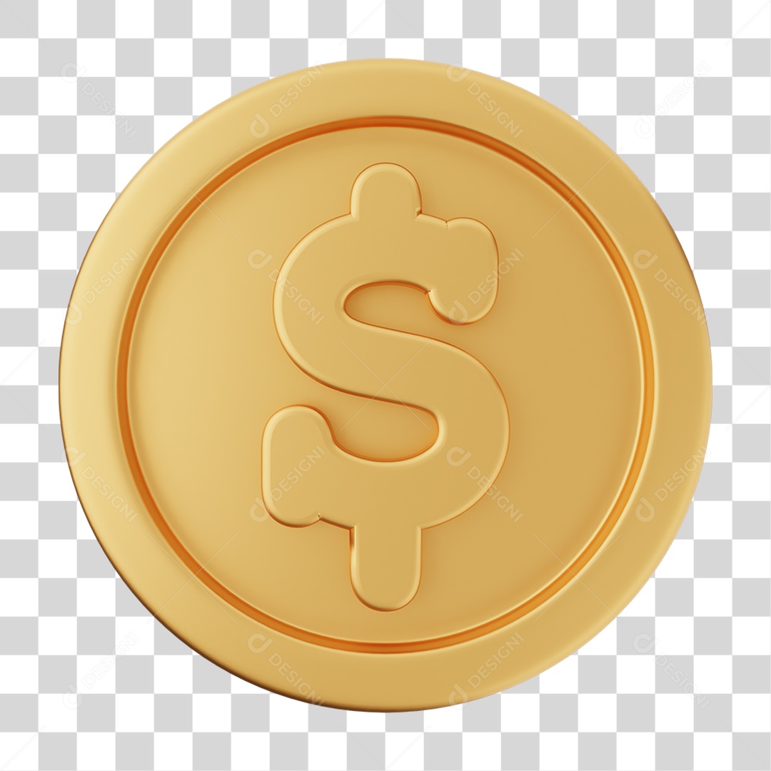 Moeda de Ouro Coin Dinheiro PNG Transparente
