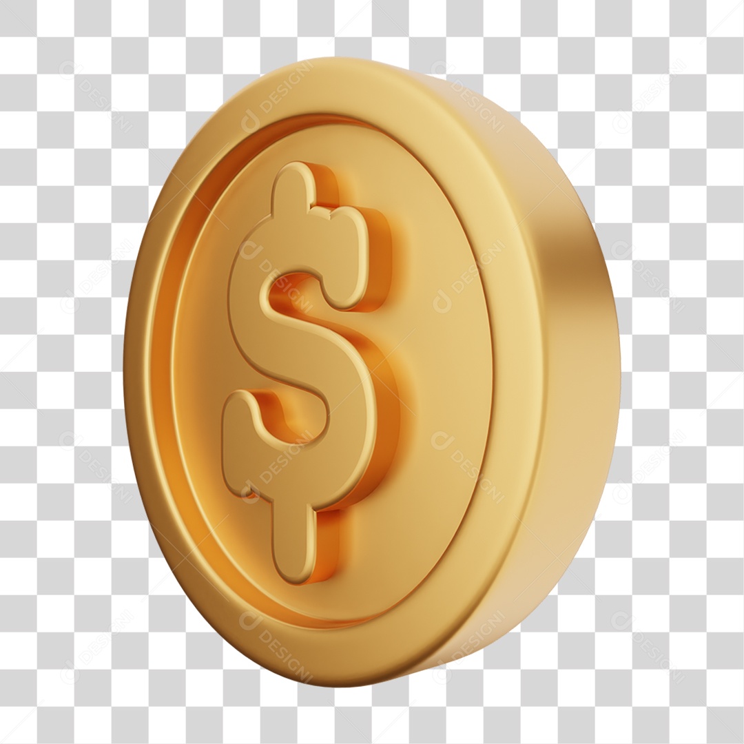 Moeda de Ouro Coin Dinheiro PNG Transparente