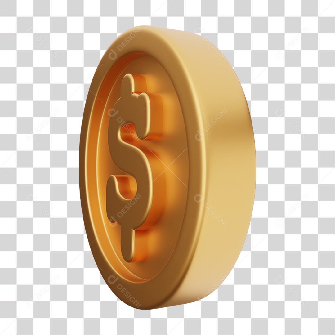 Moeda de Ouro Coin Dinheiro PNG Transparente
