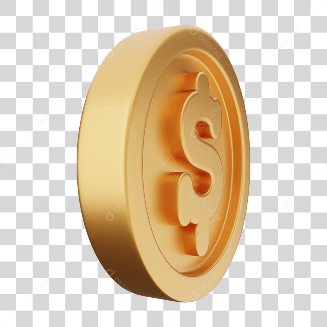 Moeda de Ouro Coin Dinheiro PNG Transparente