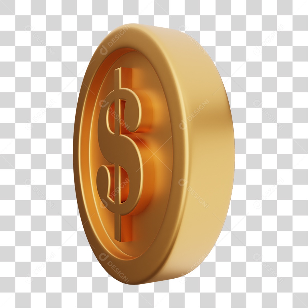 Moeda de Ouro Coin Dinheiro PNG Transparente