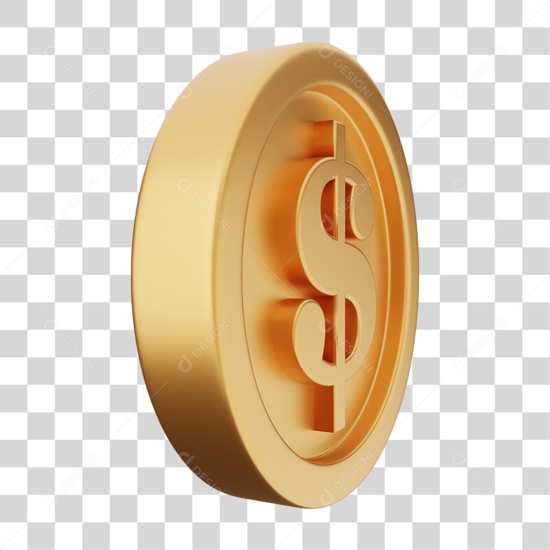 Moeda de Ouro Coin Dinheiro PNG Transparente