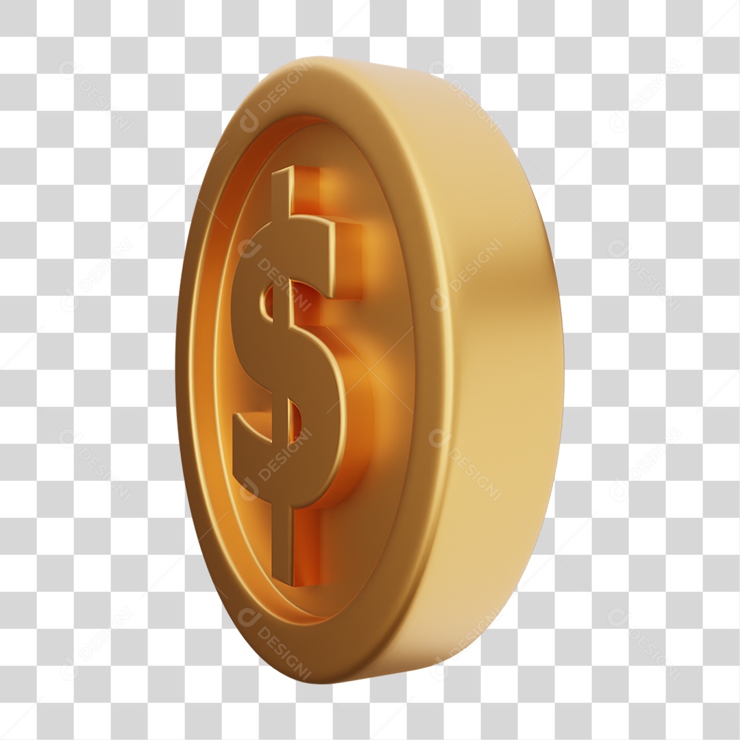 Moeda de Ouro Coin Dinheiro PNG Transparente