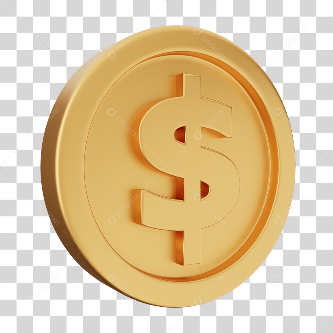 Moeda de Ouro Coin Dinheiro PNG Transparente
