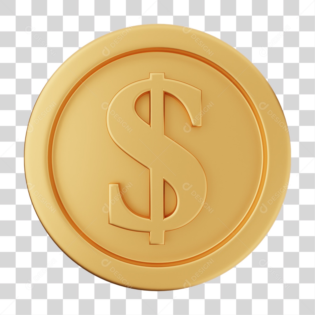 Moeda de Ouro Coin Dinheiro PNG Transparente