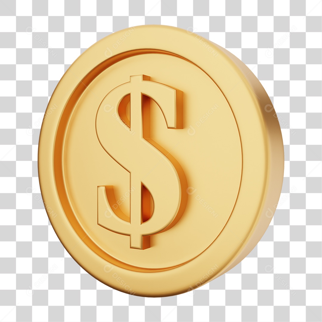 Moeda de Ouro Coin Dinheiro PNG Transparente