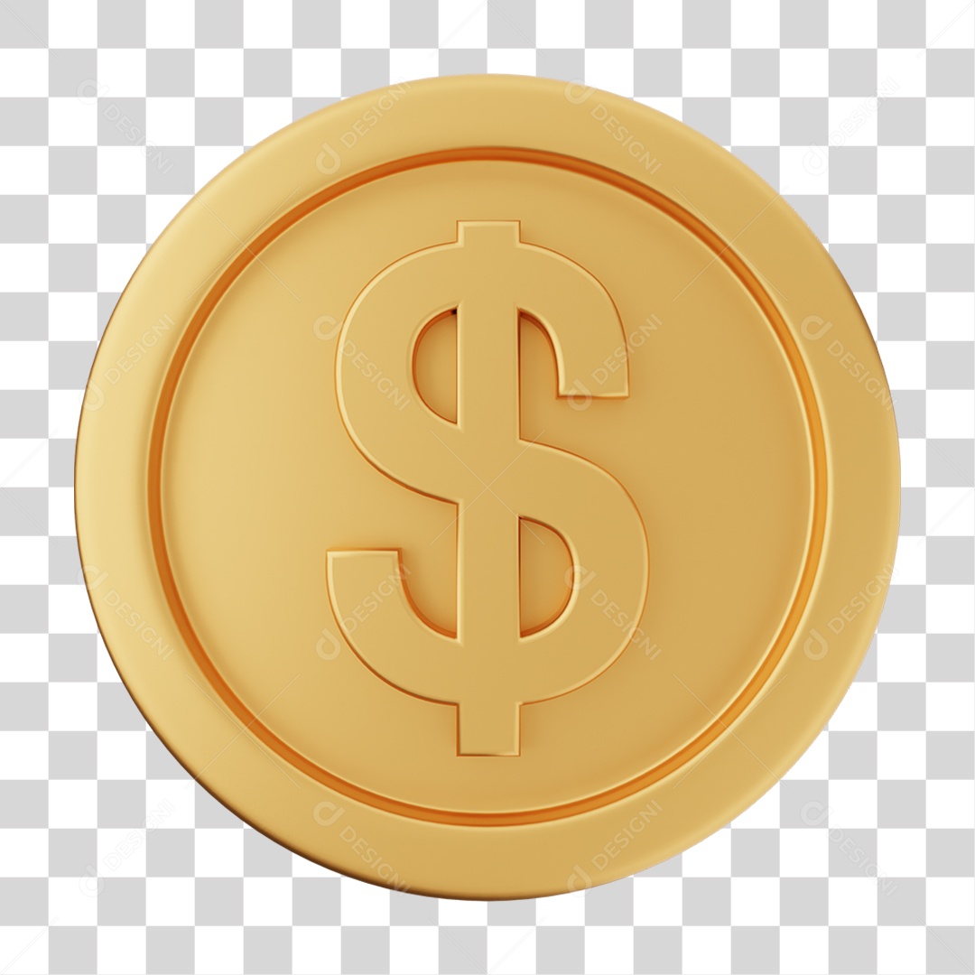 Moeda de Ouro Coin Dinheiro PNG Transparente