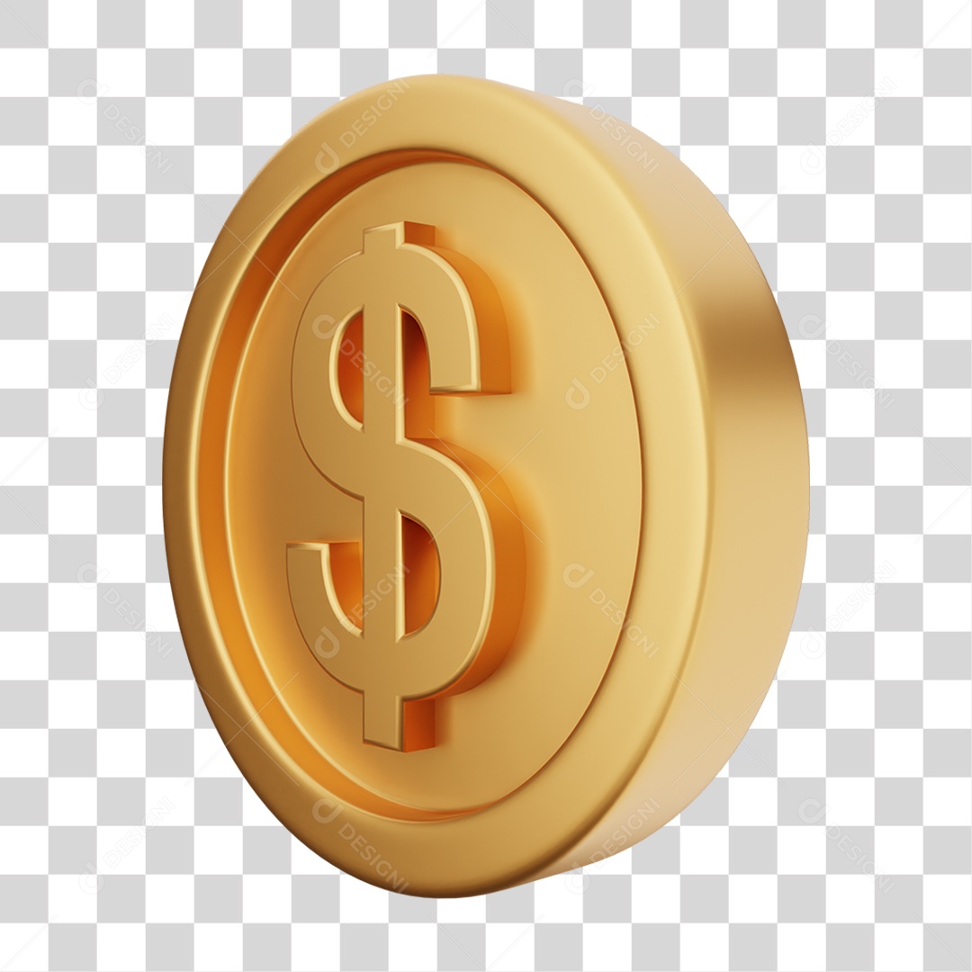Moeda de Ouro Coin Dinheiro PNG Transparente