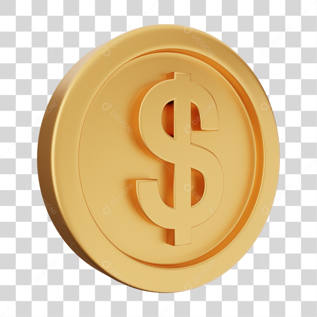 Moeda de Ouro Coin Dinheiro PNG Transparente