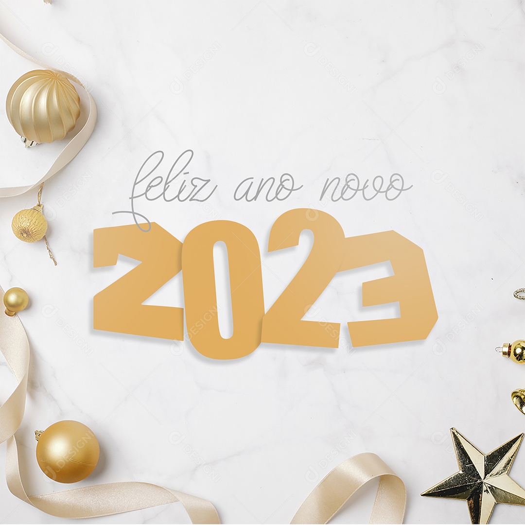 Feliz Ano Novo 2023 Social Media PSD Editável