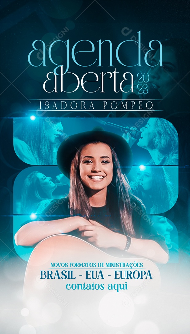 Agenda Aberta Gospel Story Social Media PSD Editável