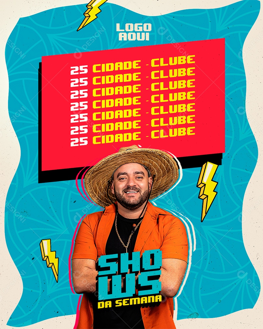 Agenda de Shows Story Social Media PSD Editável