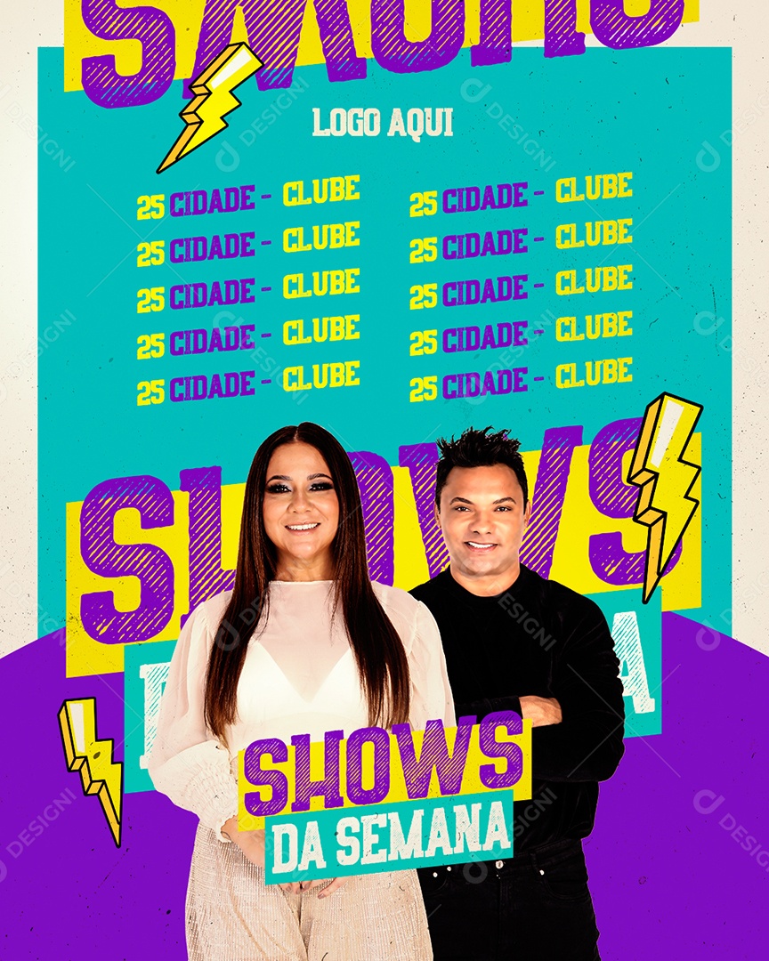 Agenda de Shows Story Social Media PSD Editável