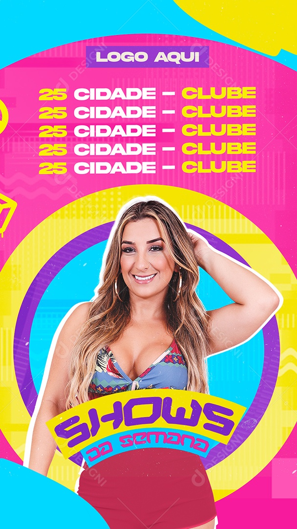 Agenda de Shows Story Social Media PSD Editável