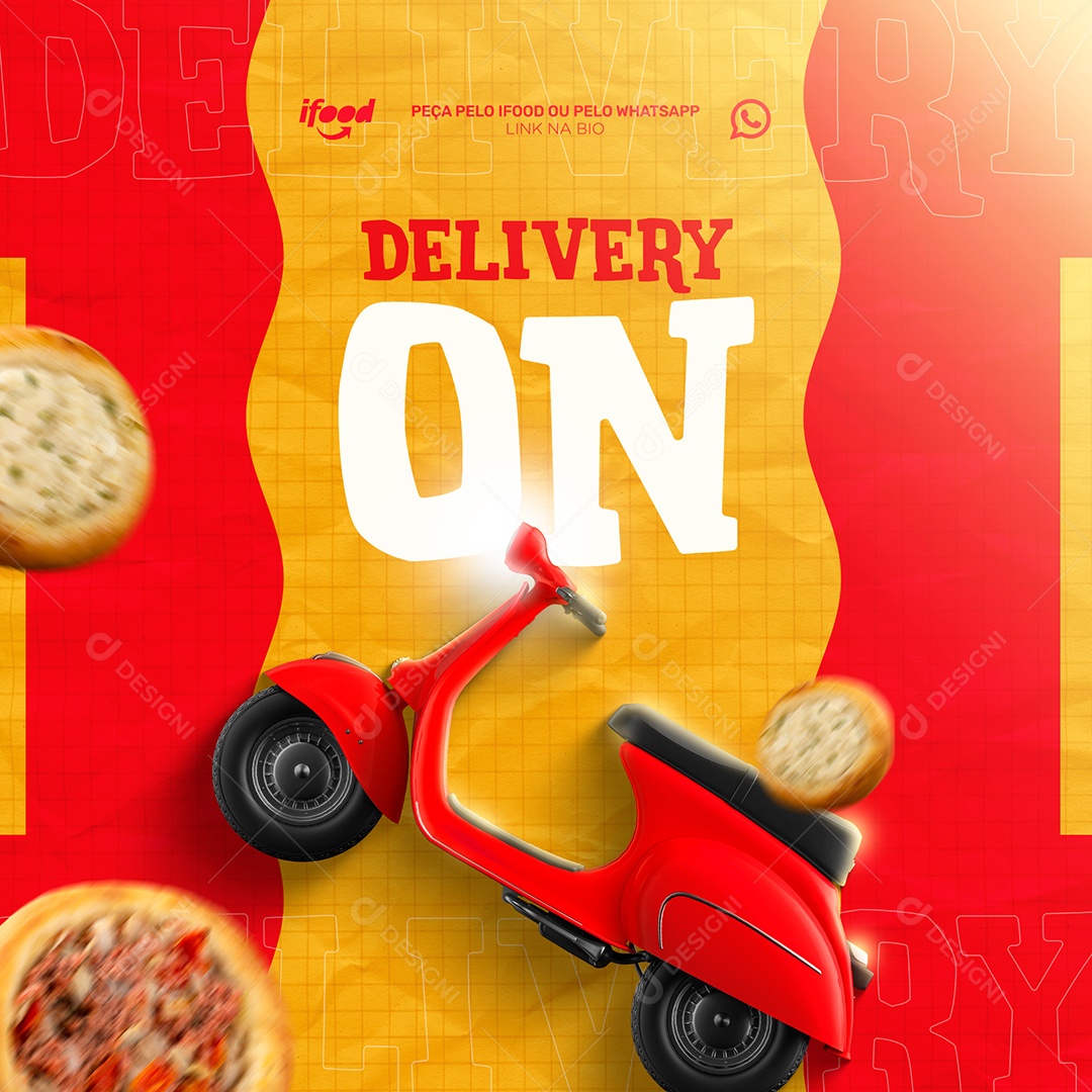 Delivery On Social Media PSD Editável