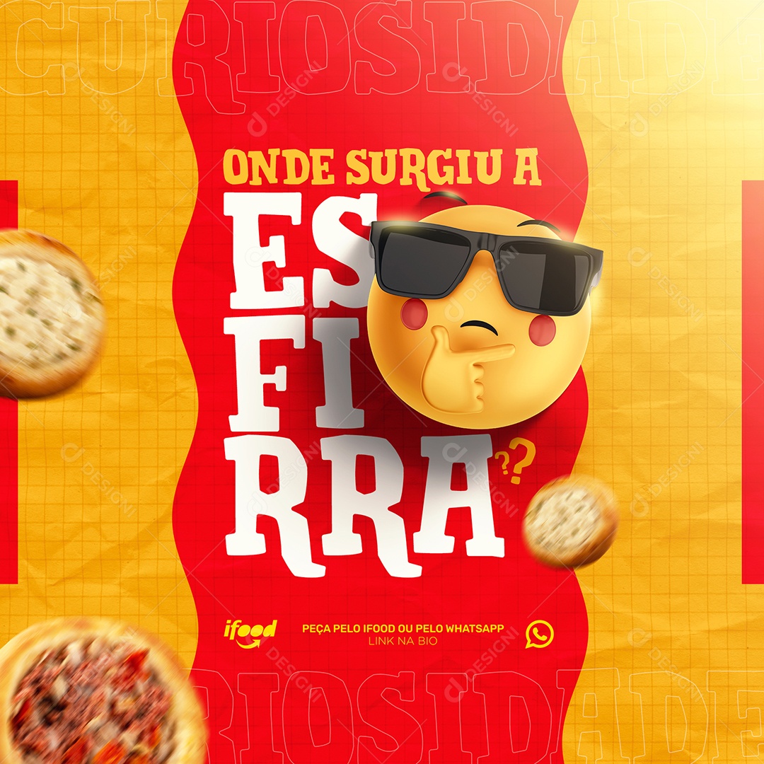 Onde Surgiu a Esfirra? Social Media PSD Editável