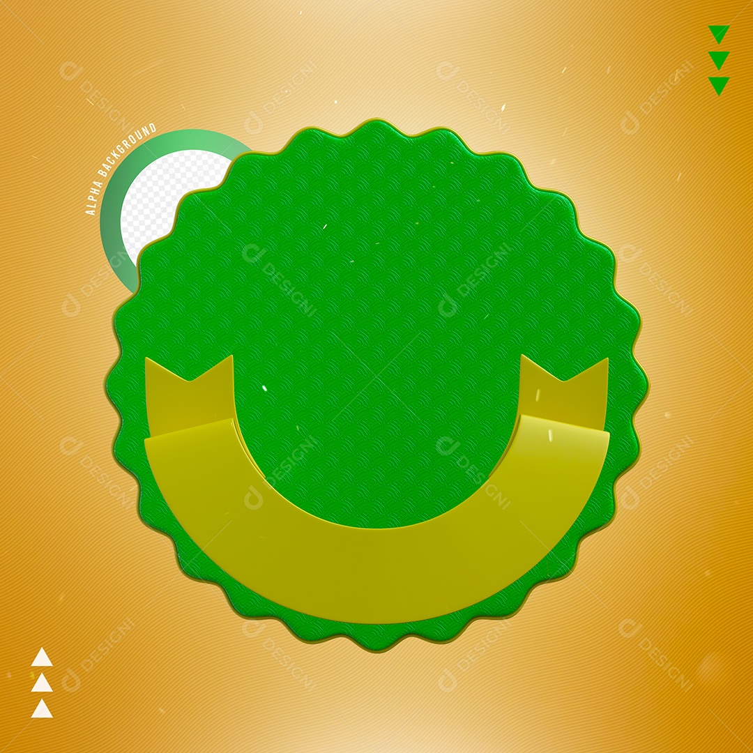 Selo 3D Para Composição de Texto PSD