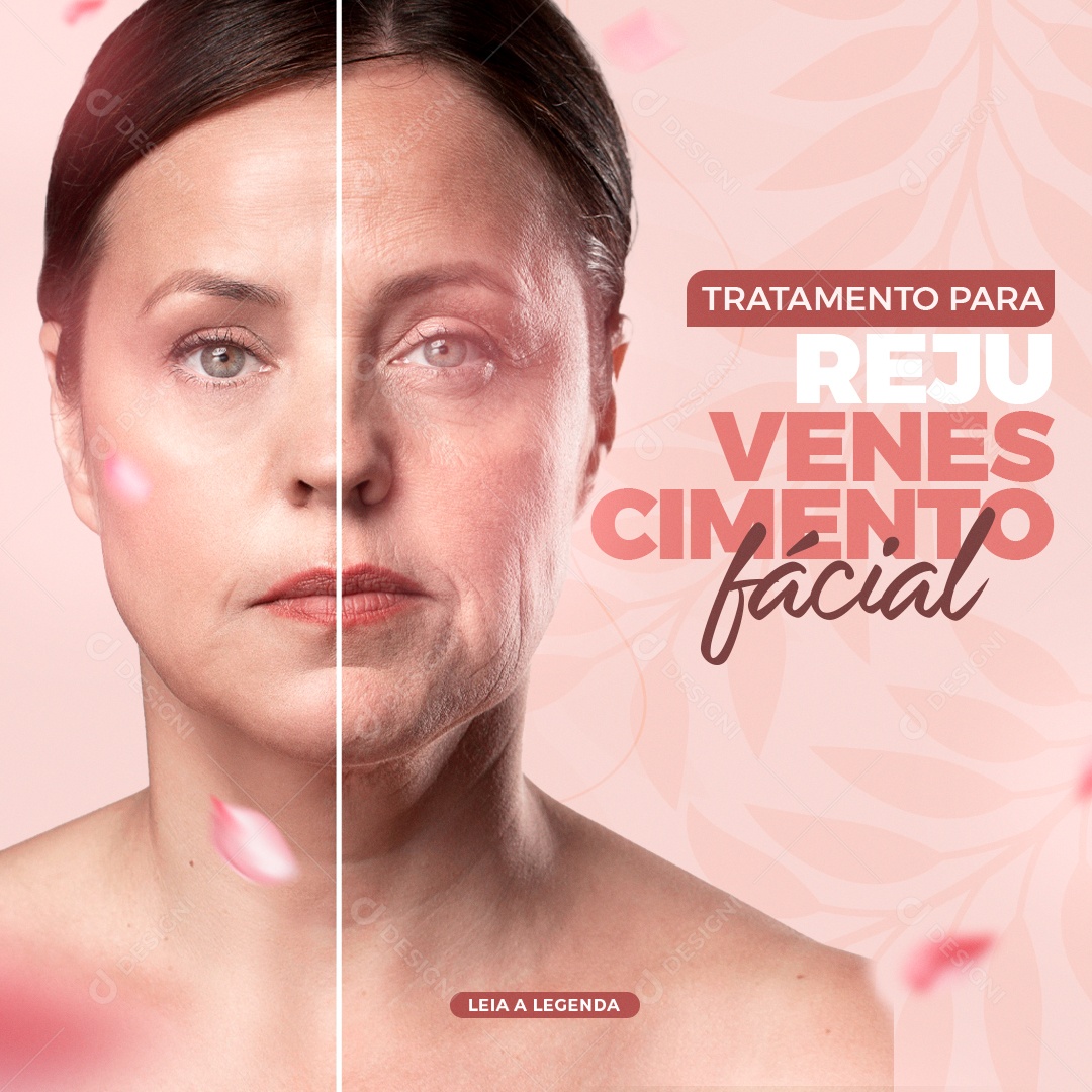 Social Media Clínica de Estética Tratamento Para Rejuvenescimento PSD Editável