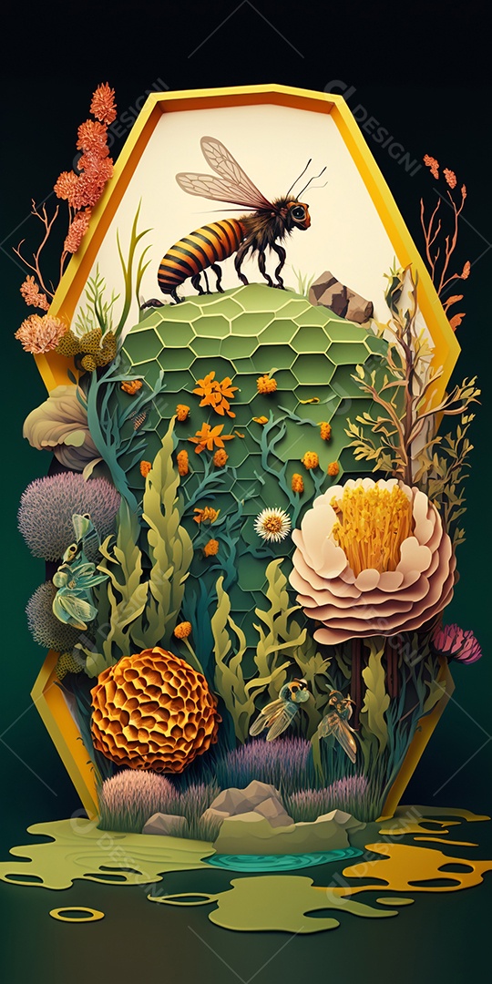 Ilustração fundo floral elegante