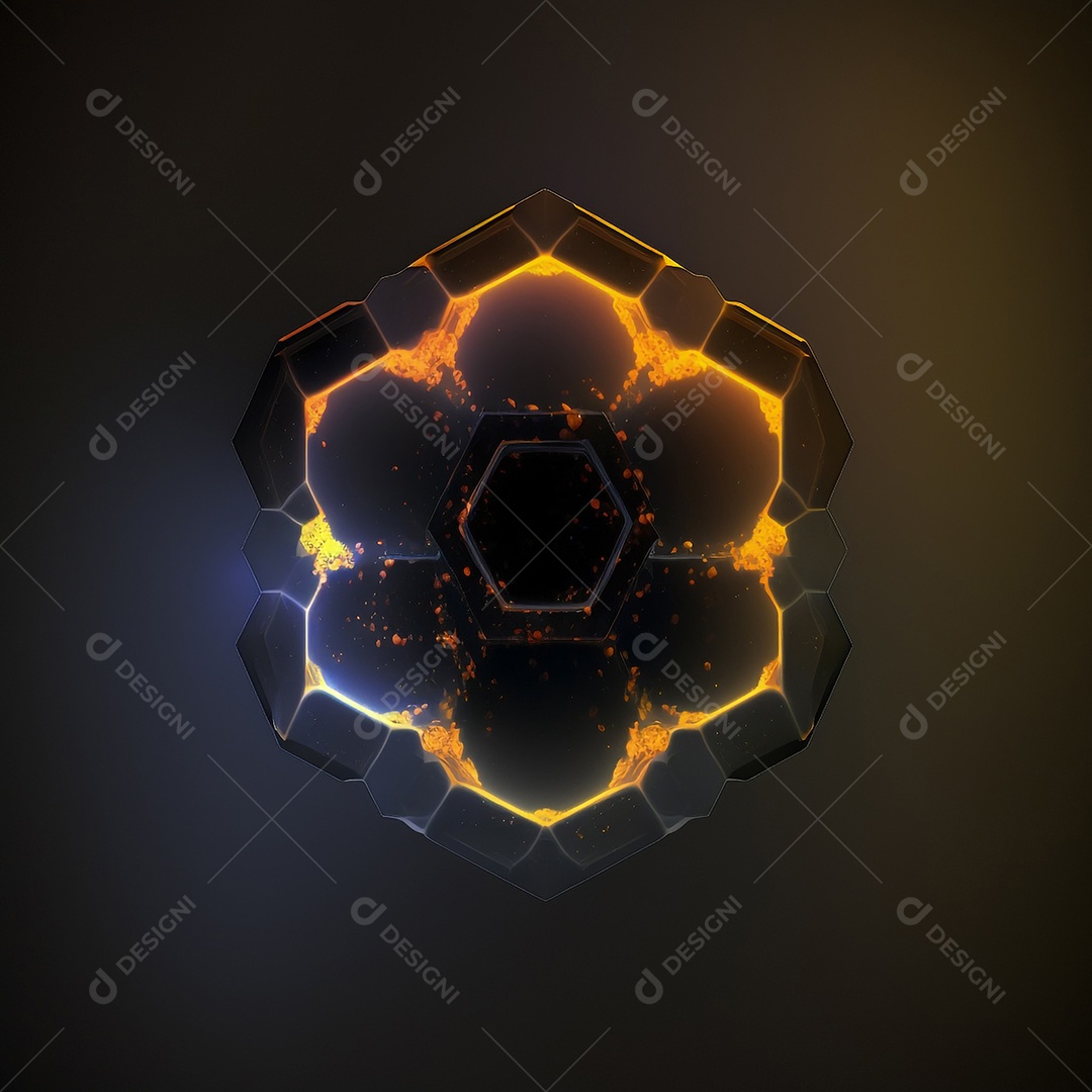 Ilustração de formas geométricas hexagonais