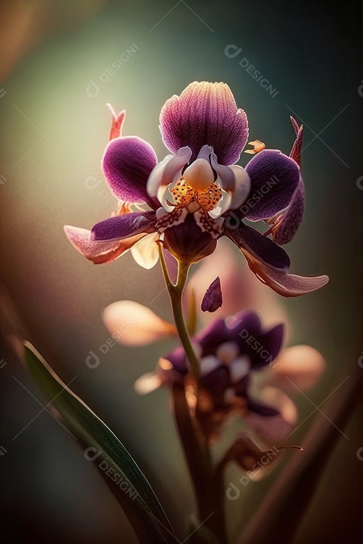 Ilustração de uma flor orquídea