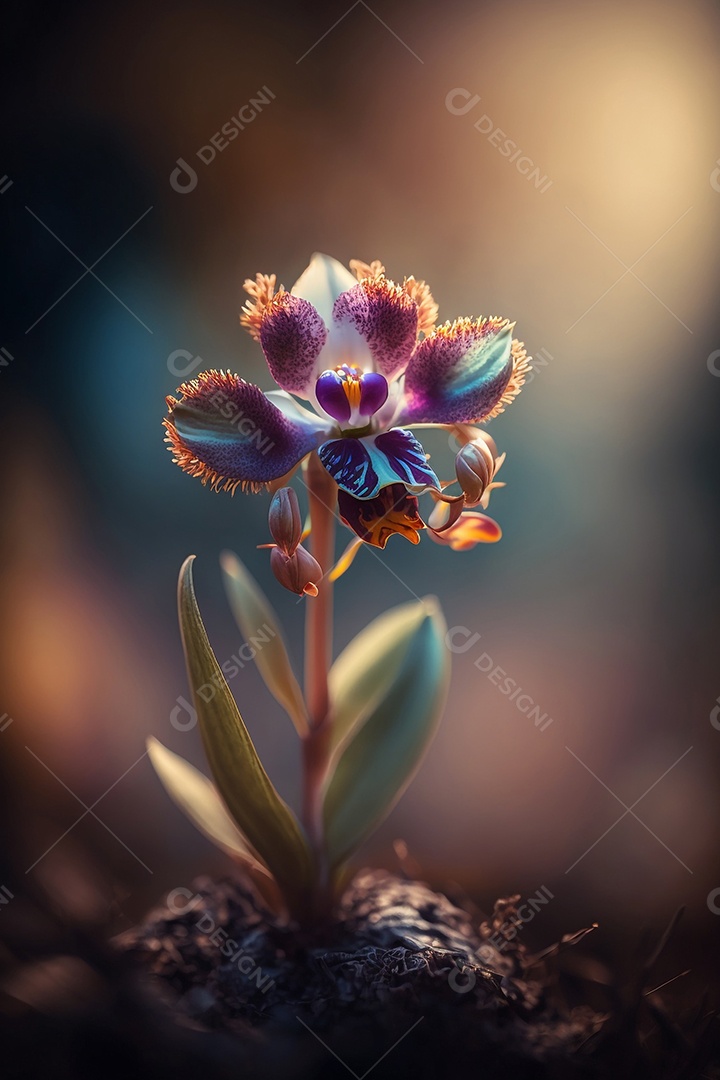 Ilustração de uma flor orquídea