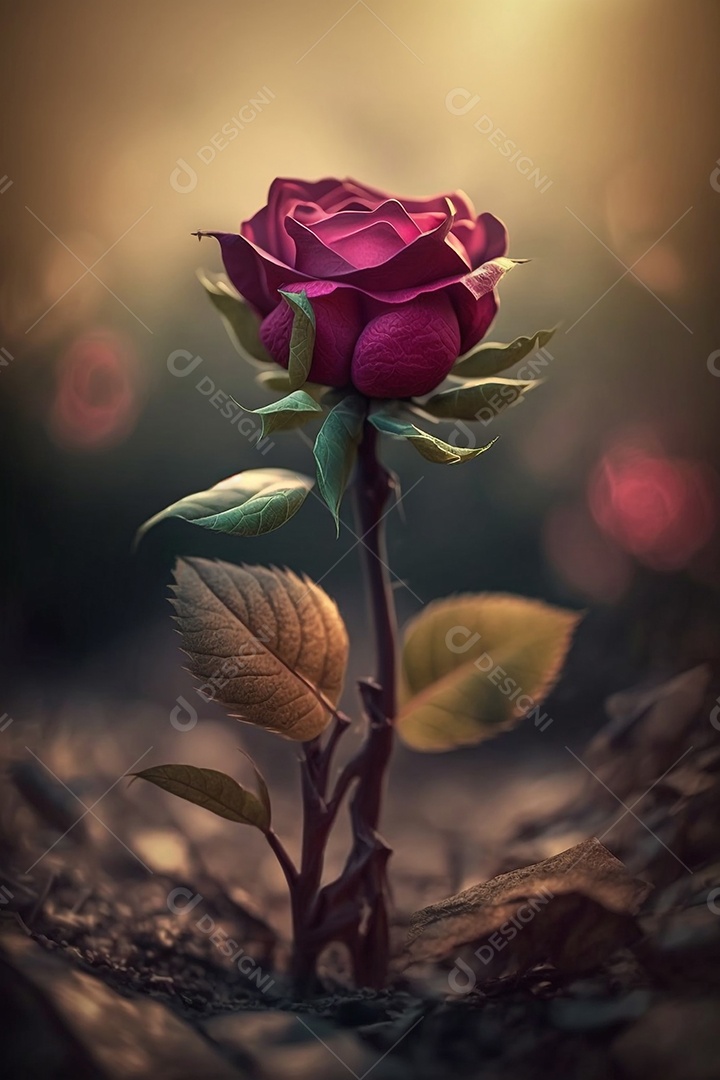 Ilustração de uma linda rosa