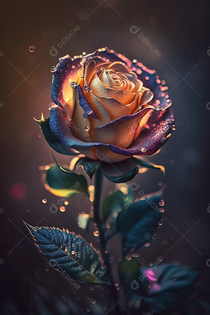 Ilustração de uma linda rosa