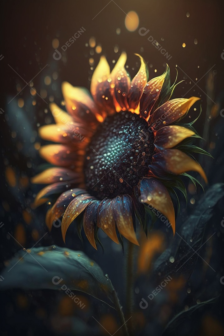 Ilustração de uma flor girassol