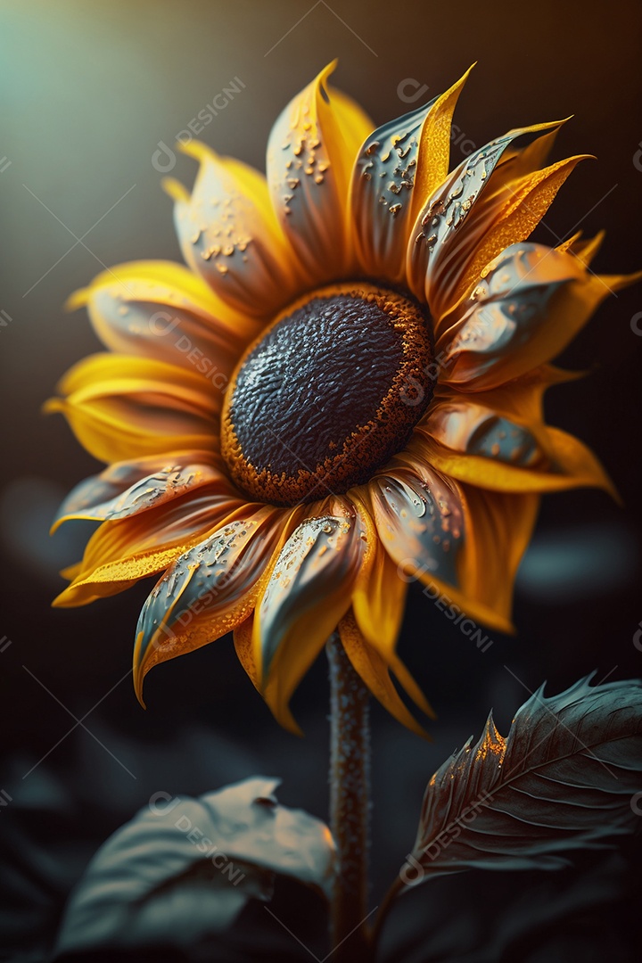 Ilustração de uma flor girassol