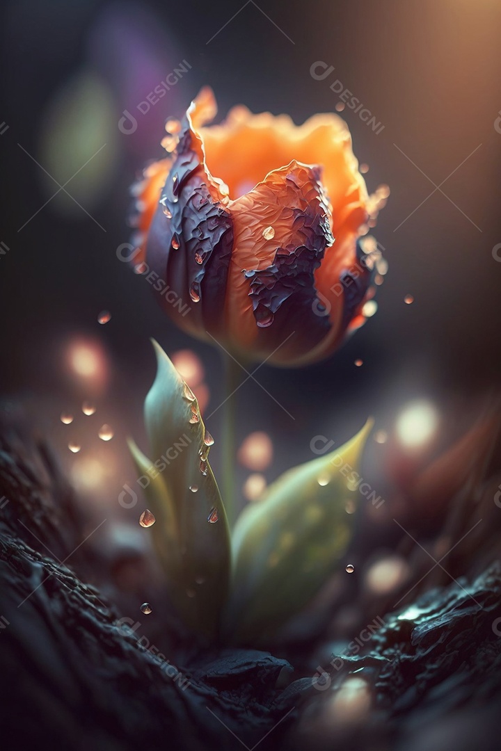 Ilustração de uma flor tulipa