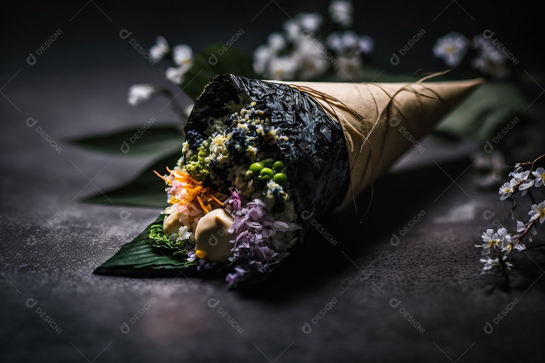 Buquê de flores sobre fundo isolado