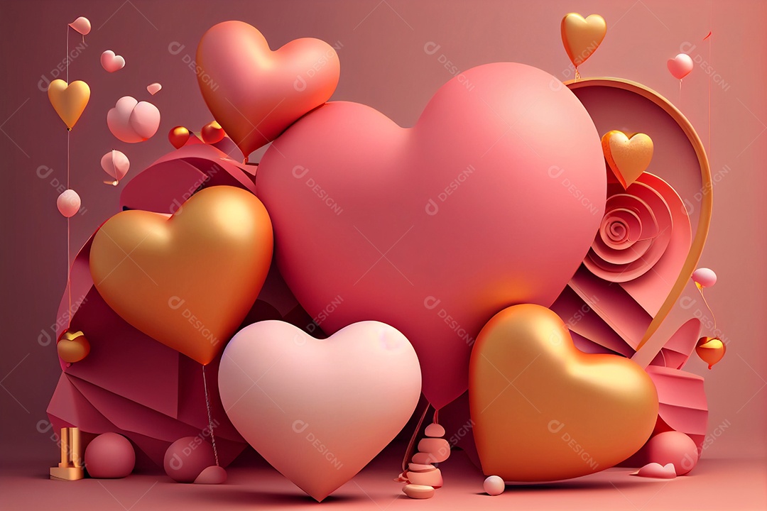 Ilustração fundo dia dos namorados