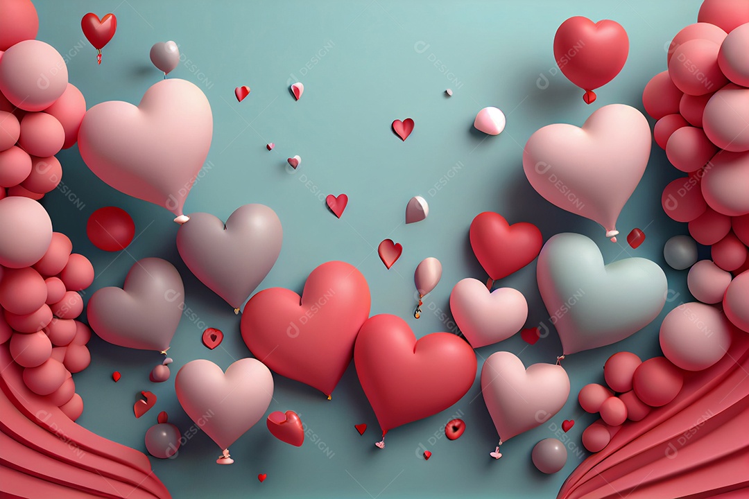 Ilustração fundo dia dos namorados
