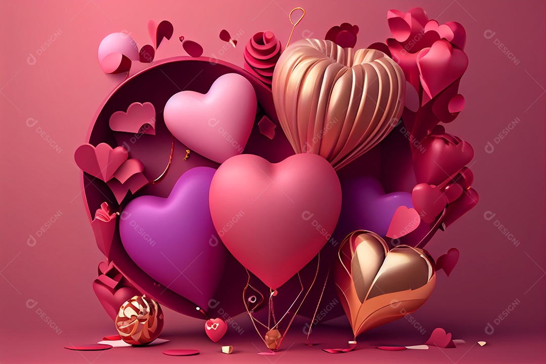 Ilustração fundo dia dos namorados