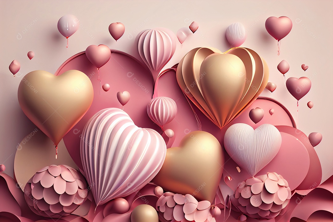 Ilustração fundo dia dos namorados