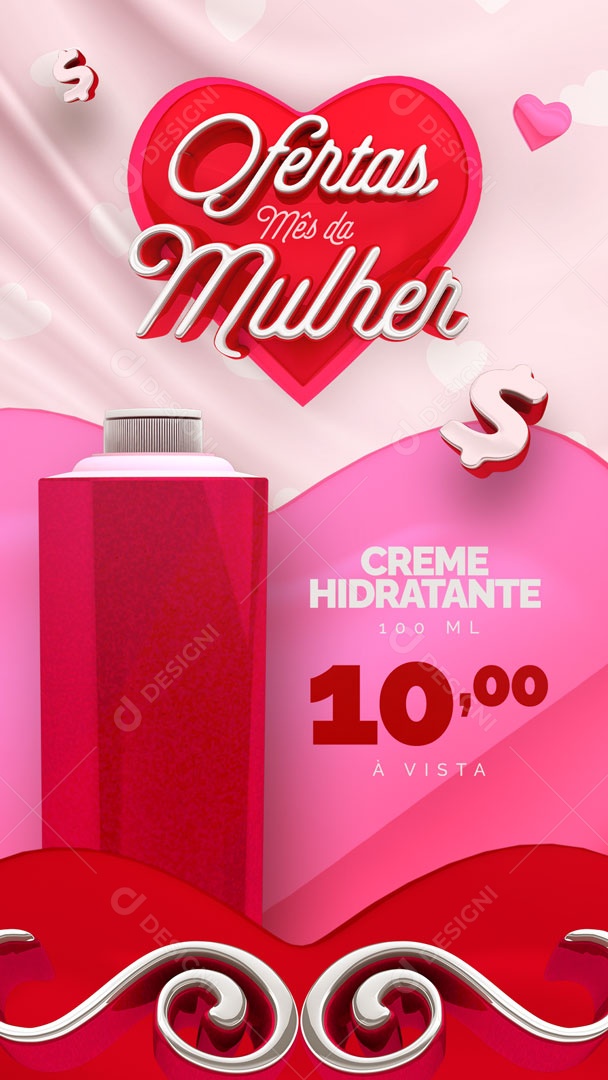 Oferta Mês da Mulher Social Media PSD Editáveç