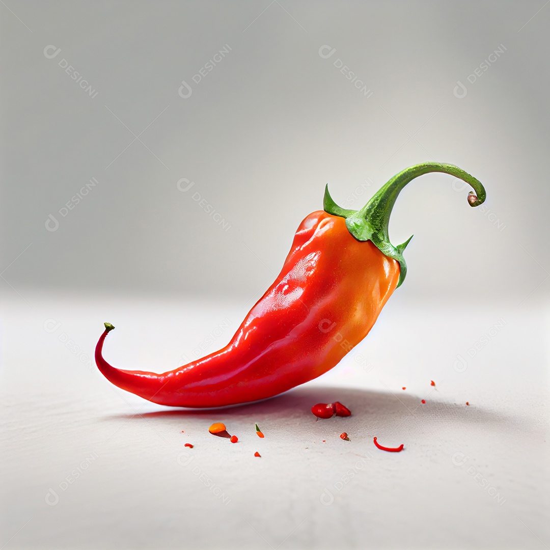Ilustração Pimenta malagueta vermelha