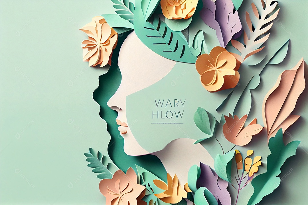 Flores de papel em tons pastel elegantes