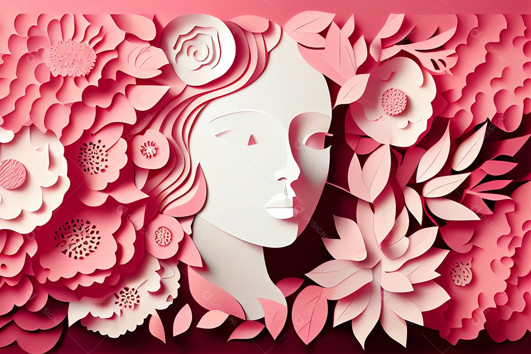 Flores de papel em tons pastel elegantes