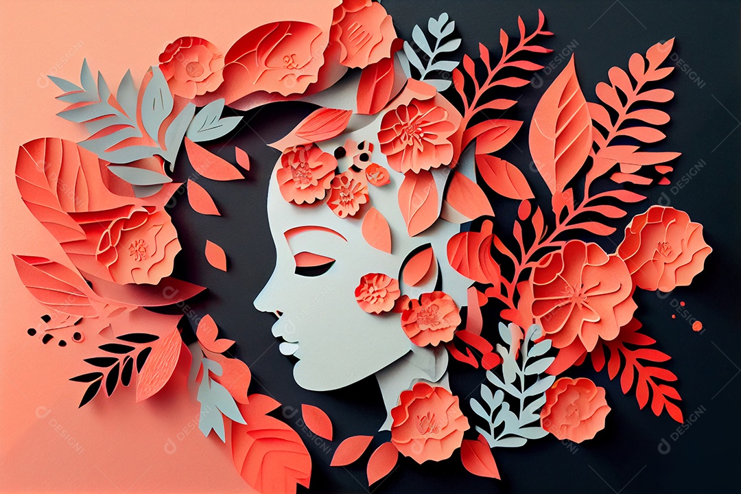 Flores de papel em tons pastel elegantes